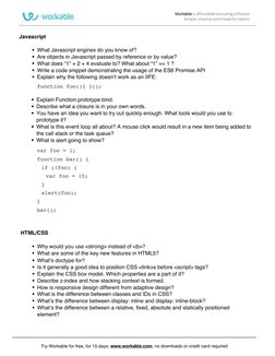 Workable is affordable recruiting software.
Simple, intuitive and made for teams.
Javascript
What Javascript engines do you k