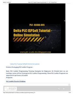 Basic PLC Ladder Programming Example 13 - PLC Tutorial Point | PDF