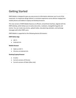 AP ENPS Mobile User's Guide 3.1 | PDF
