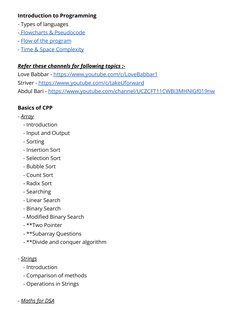 Introduction to Programming
- Types of languages
- Flowcharts & Pseudocode (https://www.youtube.com/watch?v=lhELGQAV4gg)
- Fl
