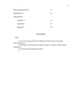 iv
RECOMMENDATIONS                                                         23
REFERENCES