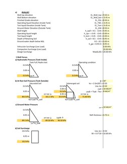 a)
#VALUE!
Wall top elevation
EL_Wall_top = 9.50 m
Wall Bottom elevation
EL_Wall_bot = -0.45 m
Finished Grade elevation
EL_FG