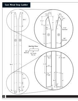 113⁄8"
31⁄2"
125⁄8"
511⁄16"
9"
32°
25⁄8"
11⁄4"
7/16" 
Diameter
12°
2
1
2
1
119⁄32"
129⁄32"
3/4"
93⁄4"
9"
12°
Cast Metal Step