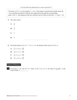 Edc Mathematics 30 1 Practice Test | PDF