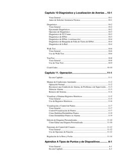 Capítulo 10 Diagnóstico y Localización de Averías ...10-1 
Vista General ..................................................