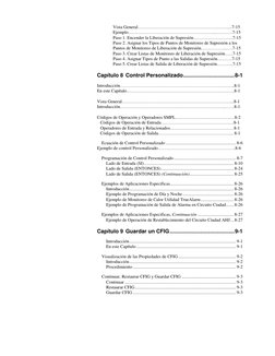 Vista General……………………………………………………....7-15 
Ejemplo…………………………………………………...………..7-15 
Paso 1. Encender la Liberación de Supres