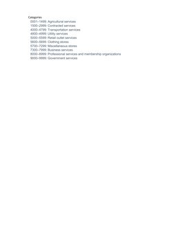 MCC Codes Quick Reference Guide | PDF