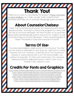 Thank You!
Thank you so much for purchasing this product! Please remember 
to leave feedback, as it helps you get credit towa