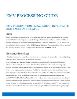 EMV Transaction Flow Overview | PDF | Emv | Smart Card