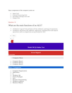 Basic Computer Questions and Answers PDF | PDF | Computer Program ...