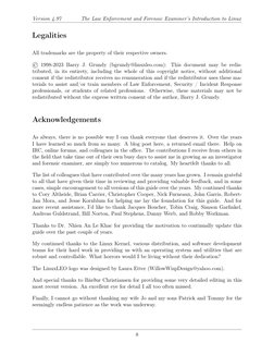 Version 4.97
The Law Enforcement and Forensic Examiner’s Introduction to Linux
Legalities
All trademarks are the property of