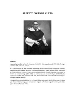 Alberto Colunga Cueto 
 
 
 
Biografía 
Colunga Cueto, Alberto. Noreña (Asturias), 27.XI.1879 – Caleruega (Burgos), 27.IV.1