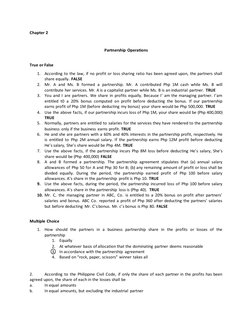 Partnership Profit and Loss Sharing Guide | PDF | Partnership | Interest