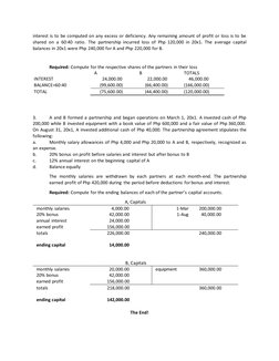 Partnership Profit and Loss Sharing Guide | PDF | Partnership | Interest