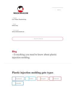 (https://www.moldchina.com/)Blog 
- Everything you need to know about plastic
injection molding
 MENU
  86-0755-33183226
 Su