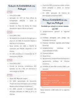 Evolução da Contabilidade em 
Portugal 
1.ª fase ------------------------------------------------------- 
o Entre 1977 e 1988