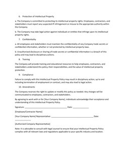 Company Intellectual Property Policy | PDF | Intellectual Property ...