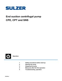 Suzer Pump.pdf Manual Sulzer | PDF | Pump | Bearing (Mechanical)