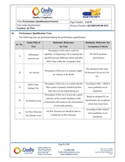 LAF Performance Qualification Protocol | PDF
