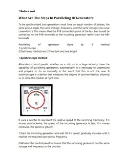 Parallel Operation of Generators Guide | PDF | Electric Generator ...