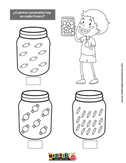 www.materialparamaestros.com
¿Cuántos caramelos hay 
en cada frasco?

