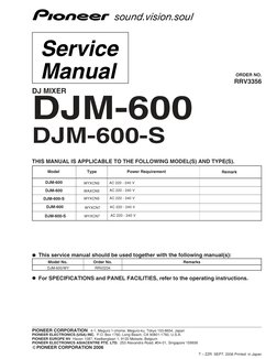 DJM-600 Mixer Service Manual | PDF | Electrical Engineering