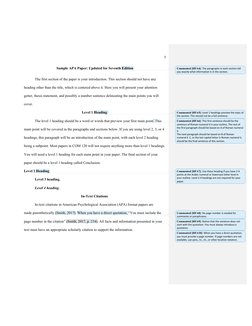 Introduction Example Apap 7 Sample APA Paper for 7th Edition | PDF