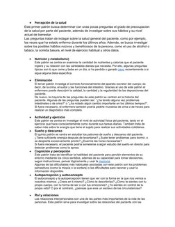 
Percepción de la salud
Este primer patrón busca determinar con unas pocas preguntas el grado de preocupación 
de la salud p