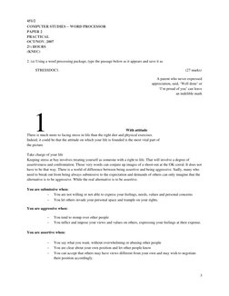 KCSE Word Processor Practical Exam Guide | PDF | Software | Application ...