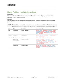 Splunk Fields Usage Lab Guide | PDF | World Wide Web | Internet & Web