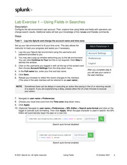Splunk Fields Usage Lab Guide | PDF | World Wide Web | Internet & Web