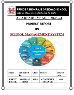 School Management System Project Report | PDF | Sql | Relational Database