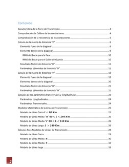 2 
Contenido 
 
Característica de la Torre de Transmisión .................................................................