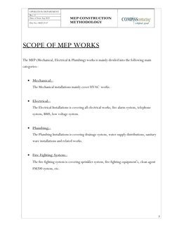 Mep Summary.pdf MEP Activity Details and Methodology | PDF