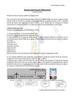 Pastor Marcelo Valdés 
 
1   Iglesia Bíblica Bautista del Sur, Loncoche 
 
Eventos del Porvenir (Maranata) 
1Corintios 16:22