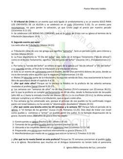Pastor Marcelo Valdés 
 
2   Iglesia Bíblica Bautista del Sur, Loncoche 
 
 
 
h- El tribunal de Cristo es un evento que está