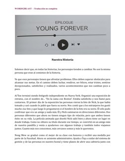 WORDS2BLAST - Traducción no completa
Nuestra Historia
Solemos decir que, en todas las historias, los personajes tienden a cam