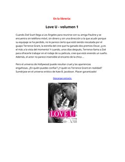 (http://www.amazon.it/dp/B00OPEPZIO/ref=nosim?tag=wwwmultimed09-21)En la librería:
Love U - volumen 1
Cuando Zoé Scart llega