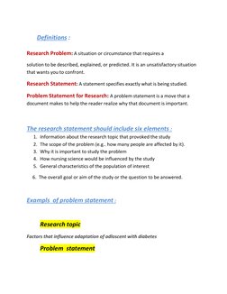 Scribd Problem Statement Examples Reports Nursing Research Problem Statement Guide | PDF | Nursing | Stress (Biology)
