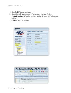 Bapi Po Create Creating Purchase Orders with BAPI | PDF | Software Development | Software