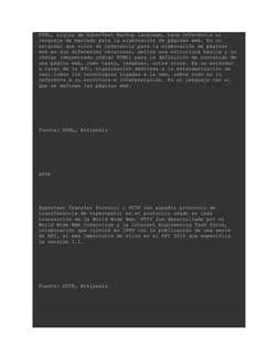 HTML, siglas de HyperText Markup Language, hace referencia al 
lenguaje de marcado para la elaboración de páginas web. Es un