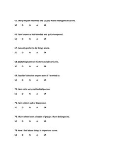 NEO PI-R Personality Inventory Questionnaire | PDF | Cognition ...