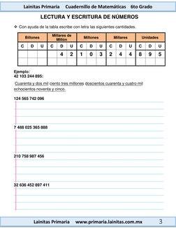 Lainitas Primaria     Cuadernillo de Matemáticas    6to Grado 
Lainitas Primaria     www.primaria.lainitas.com.mx 
3 
LEC