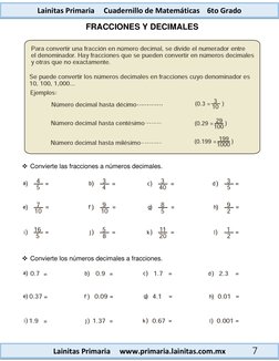 Lainitas Primaria     Cuadernillo de Matemáticas    6to Grado 
Lainitas Primaria     www.primaria.lainitas.com.mx 
7 
FRA