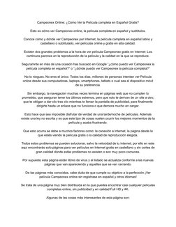 Campeonex Online: ¿Cómo Ver la Película completa en Español Gratis?
Esto es cómo ver Campeonex online, la película completa e