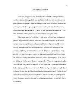 ix 
 
 
ACKNOWLEDGMENTS 
 
 
 
Thank you to my dissertation chair, Drew Erhardt, Ph.D., and my committee 
members, Kathleen E