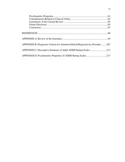 vi 
 
 
Psychometric Properties.........................................................................................61