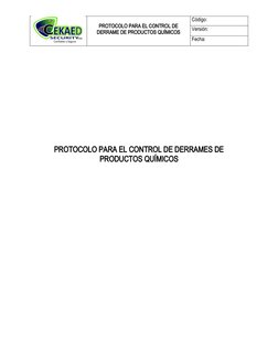 Protocolo de Control de Derrames Químicos | PDF | Contaminación | Residuos