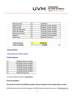 3 
 
 
 
 Calculos EXCEL. 
../Documents/Luis UVM/A7_LM.xlsx 
Total de ingresos.  
 
La suma de todos los c