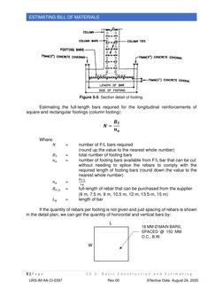 Rebar Estimation for Footings and Columns | PDF | Concrete ...